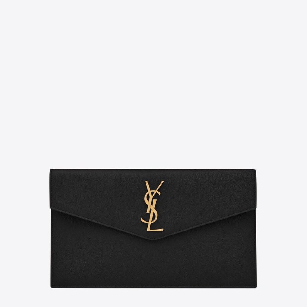 COPY - Saint Laurent Medium Uptown Leather Clutch